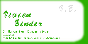 vivien binder business card